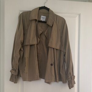 Oat New York Tan Short Trench Coat